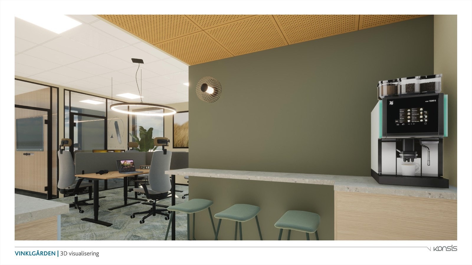 Illustrasjon - visualisering av næringslokaler Galleribilde