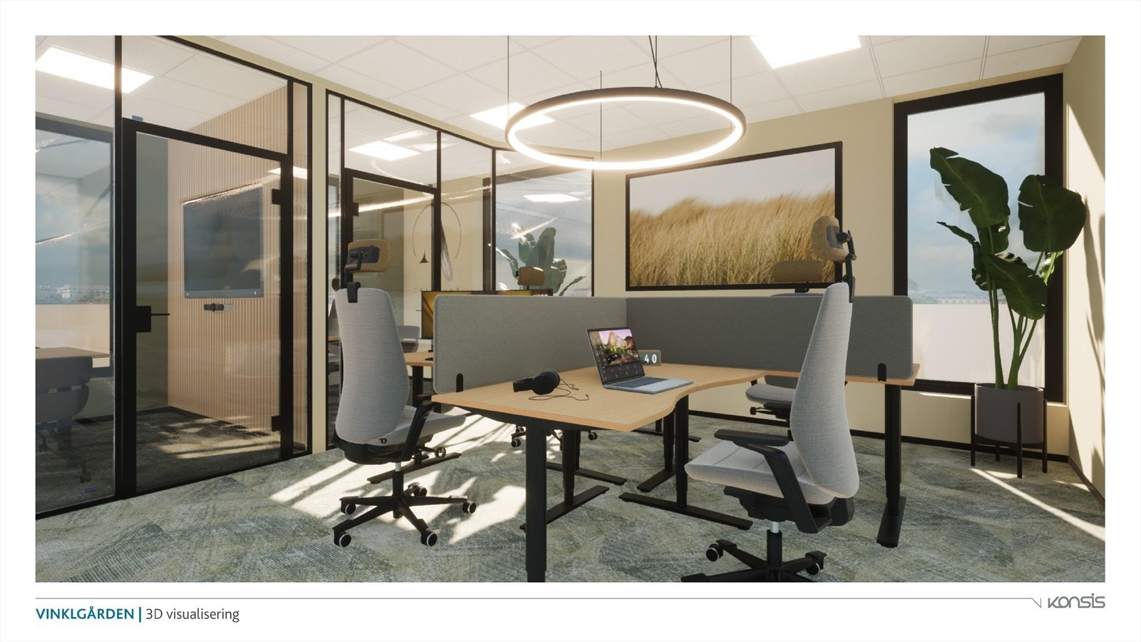 Illustrasjon - visualisering av næringslokaler Galleribilde