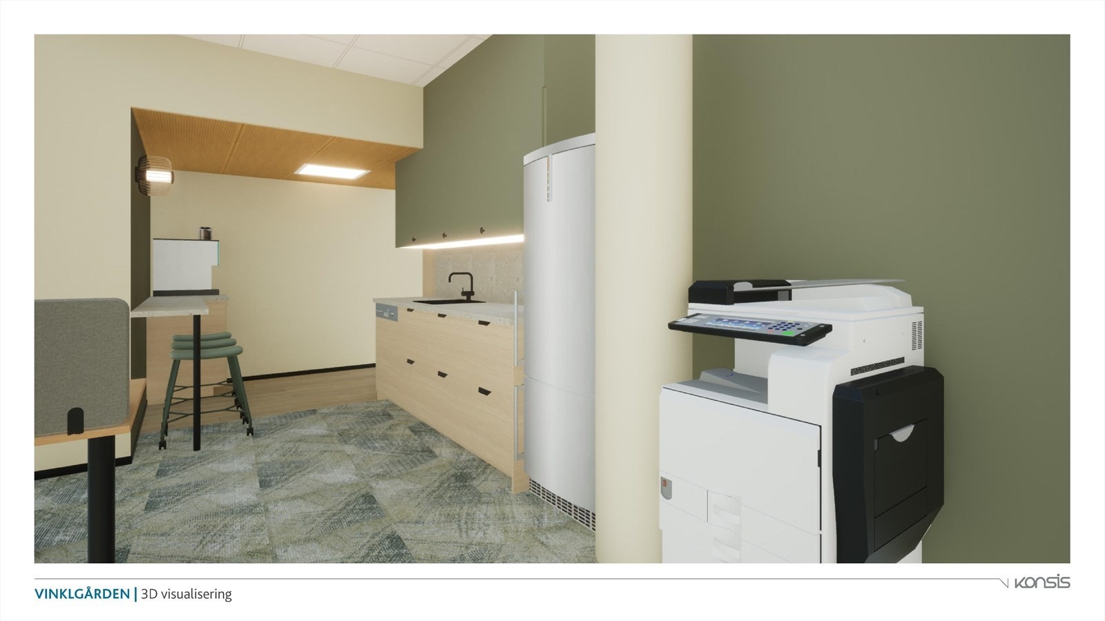 Illustrasjon - visualisering av næringslokaler Galleribilde