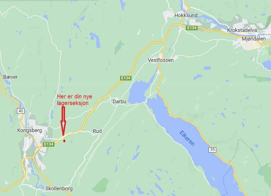Plassering VDVeen Lagerseksjoner Kongsberg Galleribilde