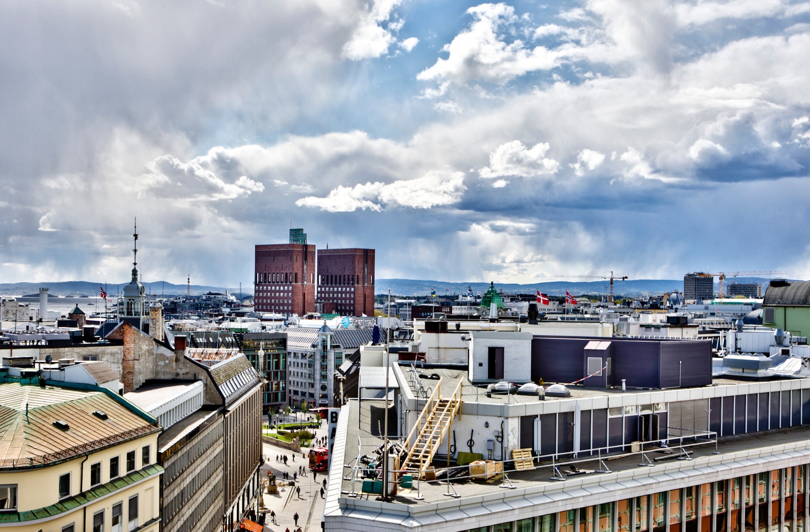 Utsikt fra takterrassen i alle himmelretninger Galleribilde