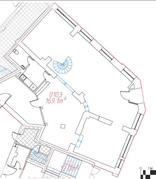 Planløsning for 1.etg Galleribilde