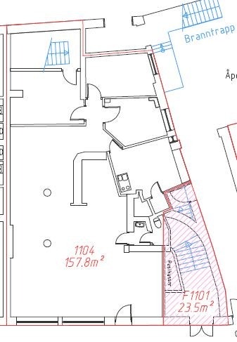 Planløsning for 1.etg Galleribilde