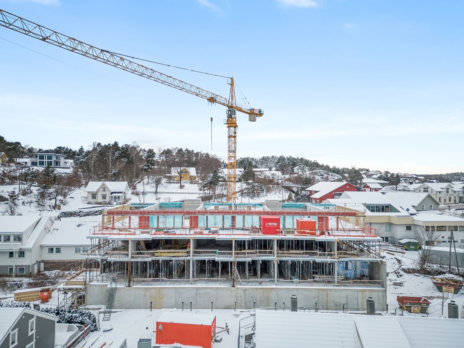 Feviktoppen - Oversikt - Bygg under oppføring. Galleribilde