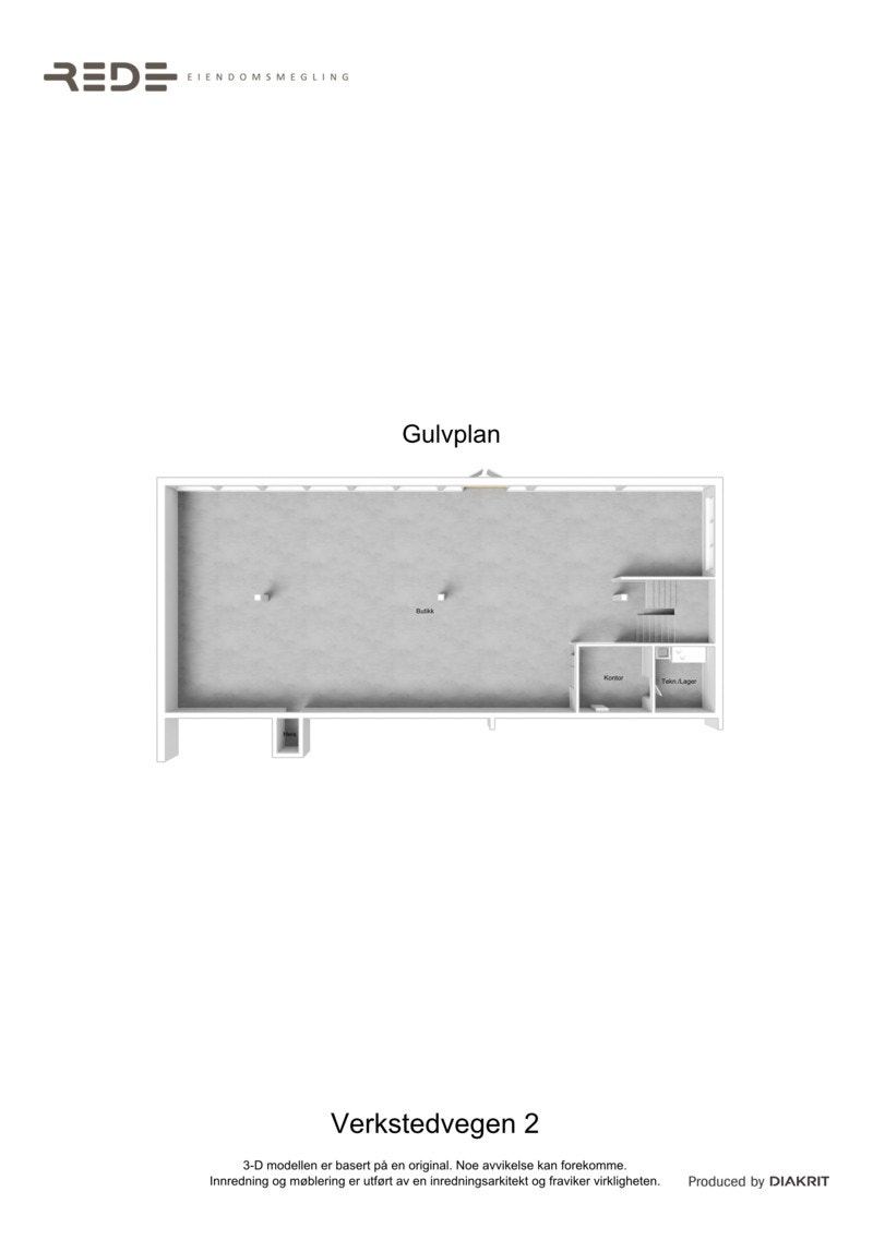 Verkstedveien 2 - gulvplan Galleribilde