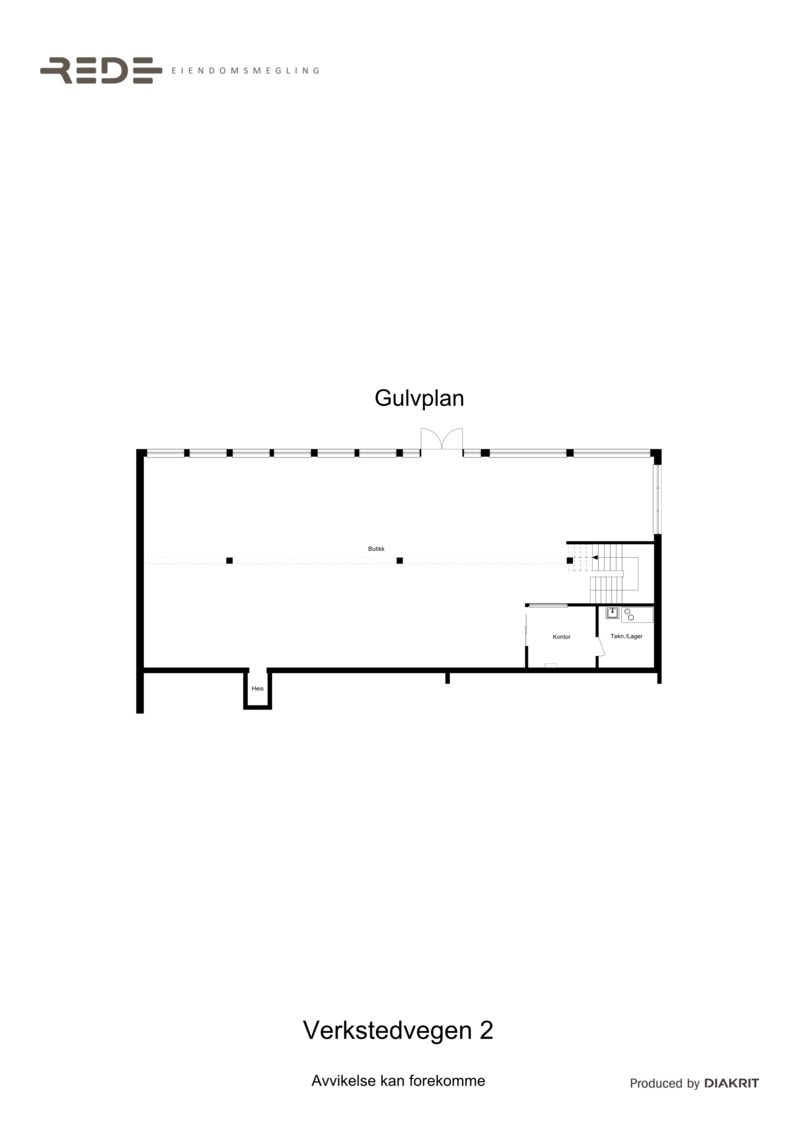 Verkstedveien 2 - gulvplan Galleribilde