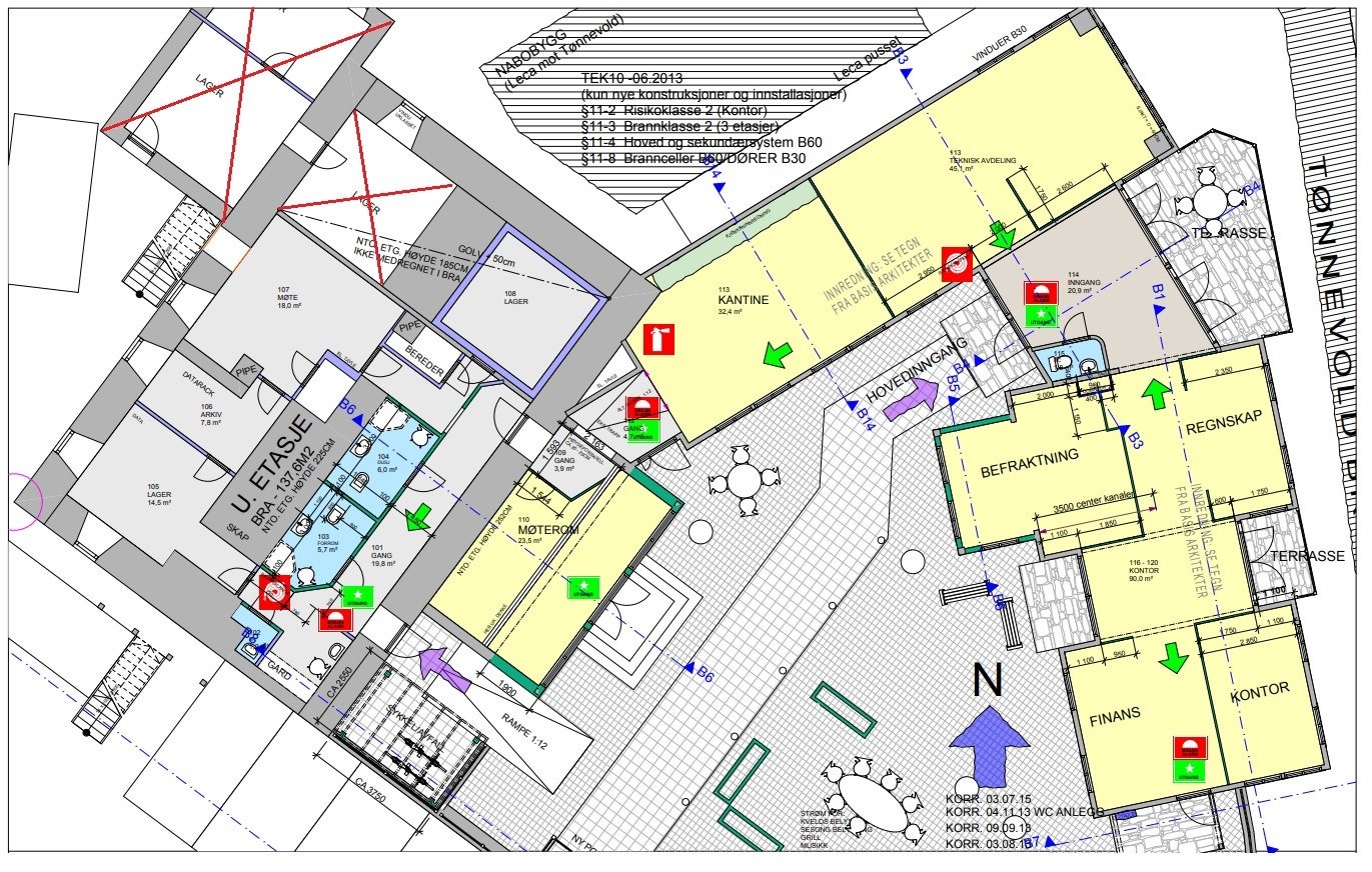 Plantegning 1.etg Galleribilde