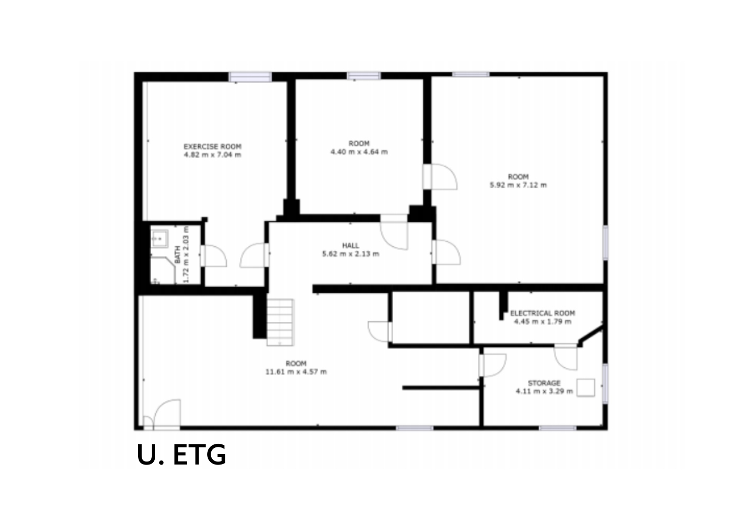 Plantegning U. etg Galleribilde