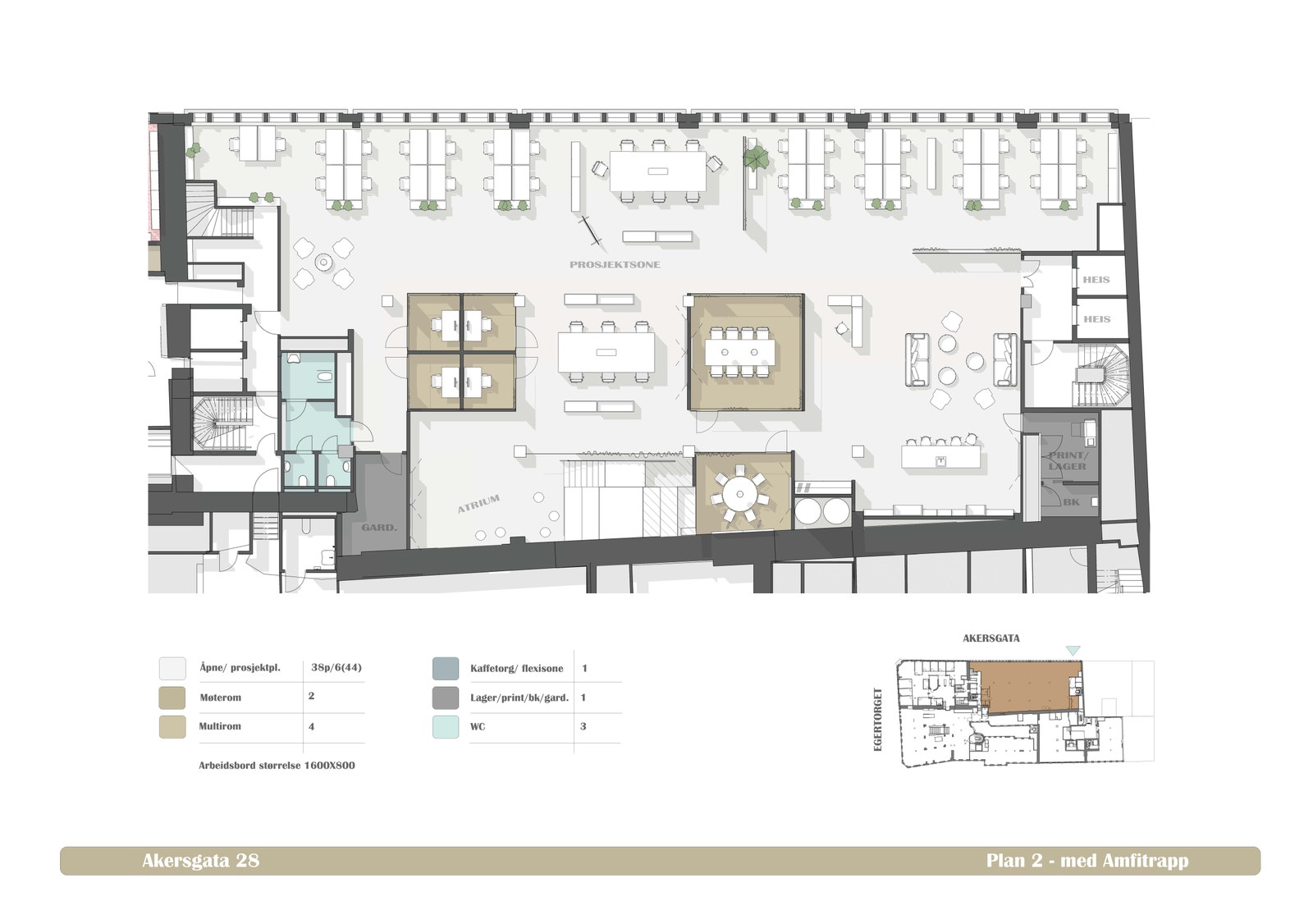 Generisk løsning over 2 plan Galleribilde