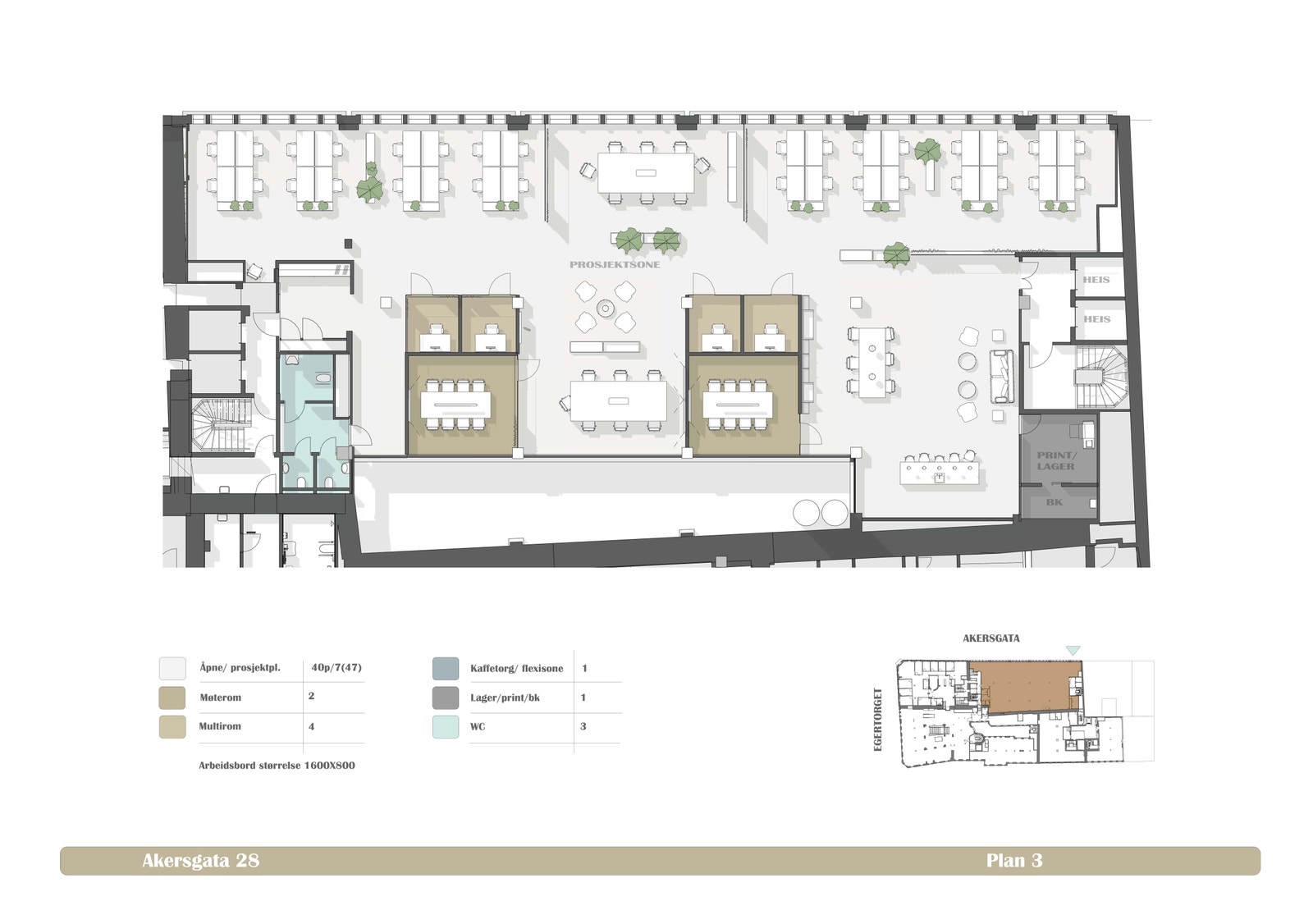 Generisk løsning over 1 plan Galleribilde