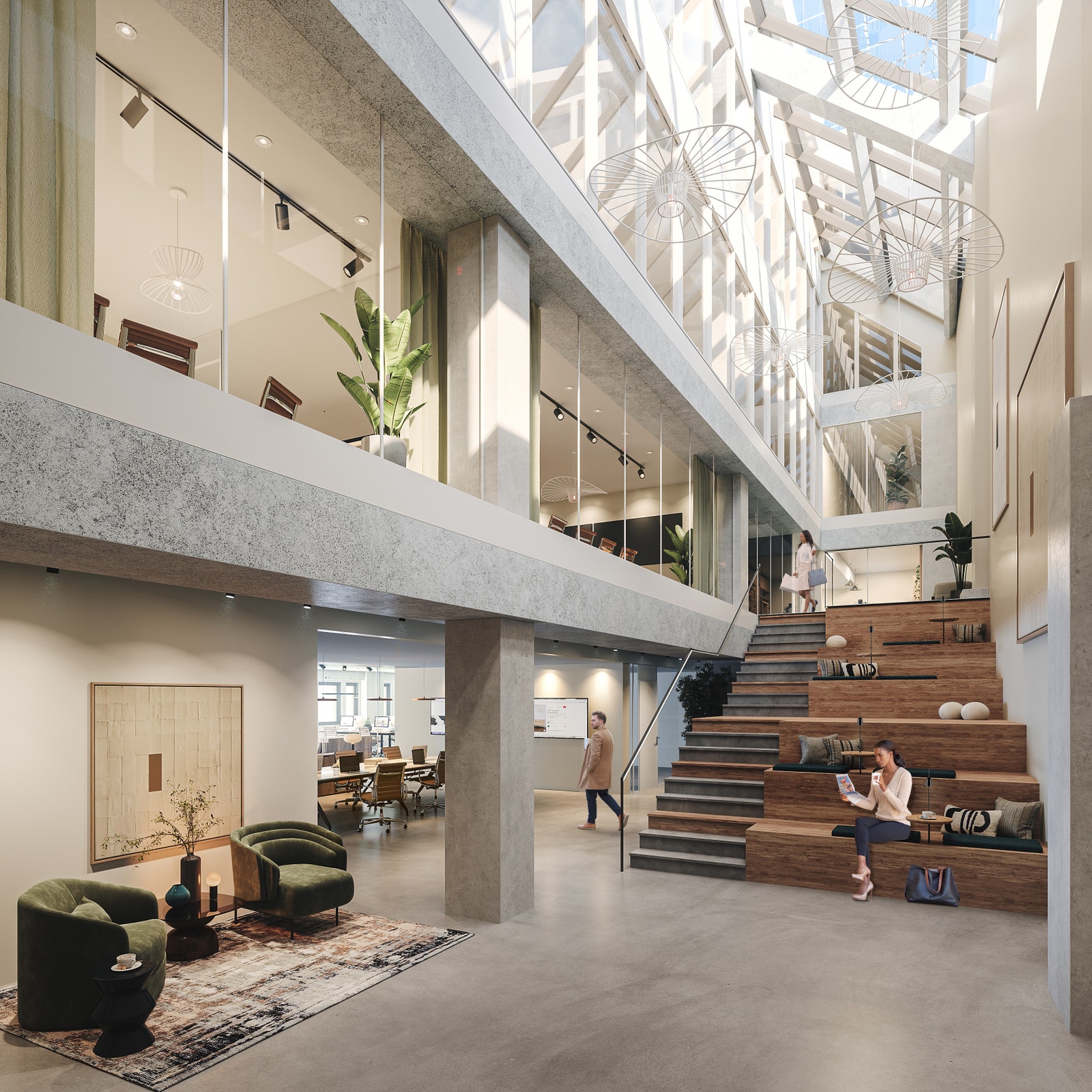 Løsning over 2 plan med amfi
Illustrasjon Galleribilde