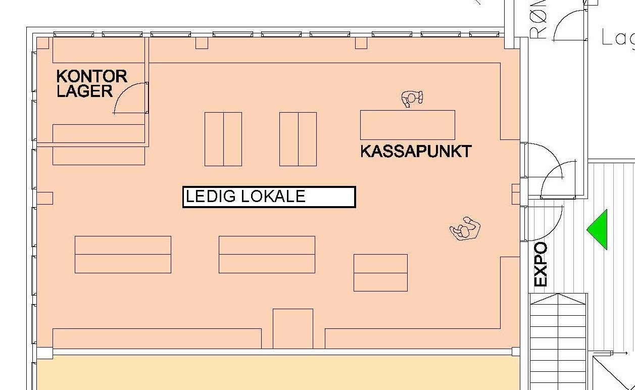 Forslag til innredning i ledig lokale. Galleribilde