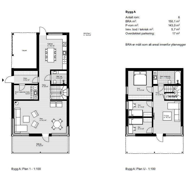Plan bygg A Galleribilde