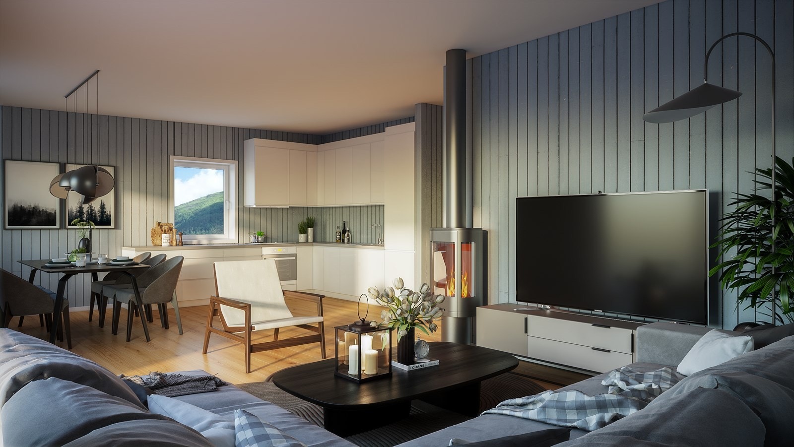 Illustrasjon stue Galleribilde