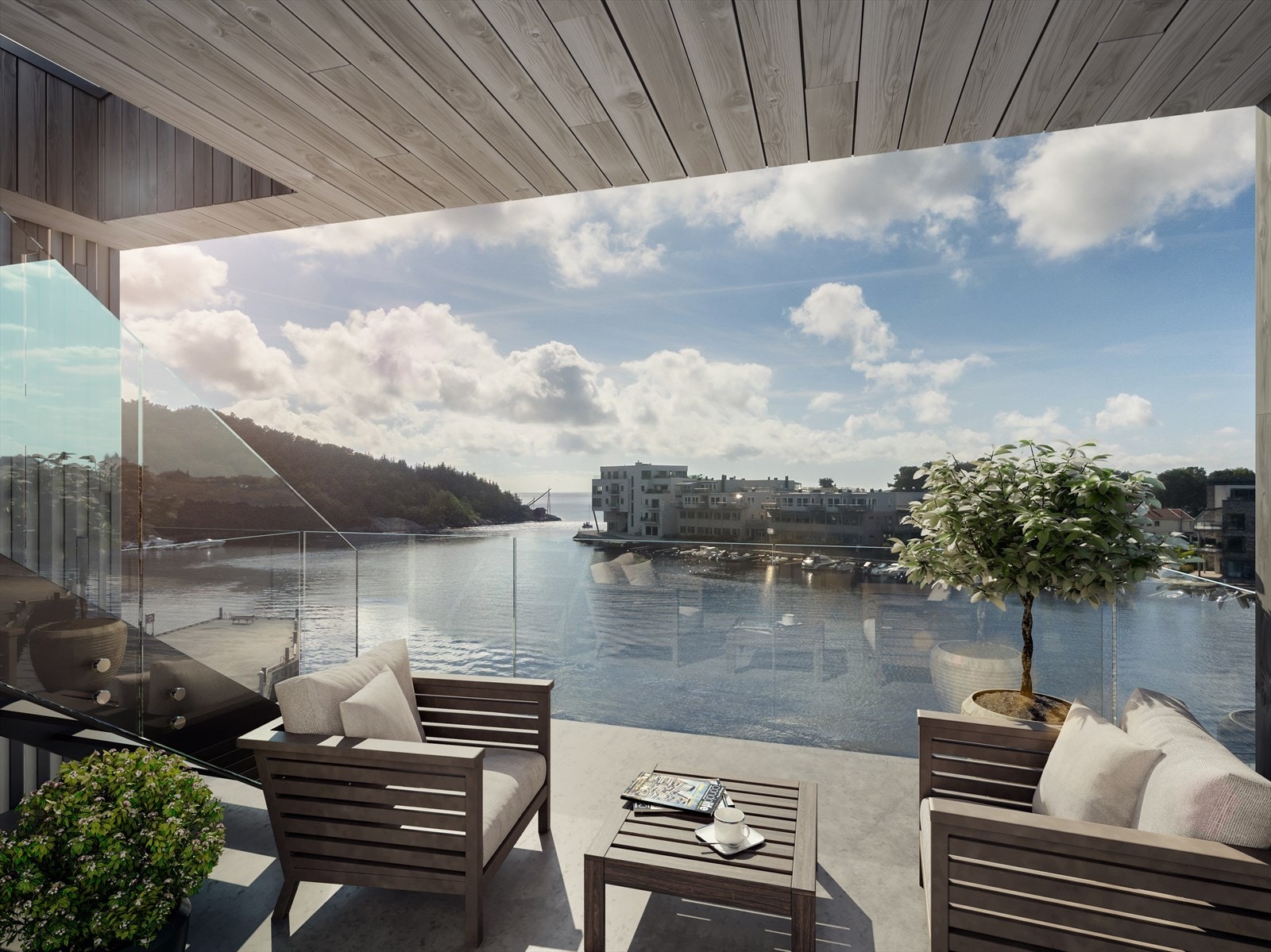 Nydelig utsikt fra balkong i 4. etasje Galleribilde