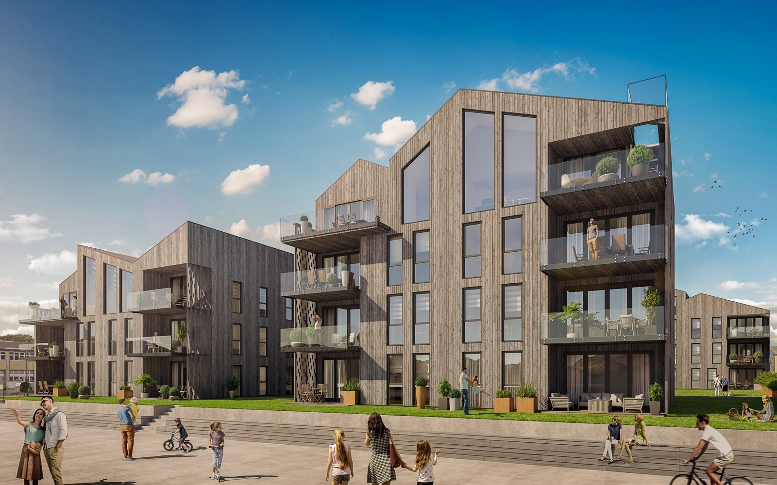 Slippen II skal oppføres i samme stil og arkitektur som Slippen I Galleribilde