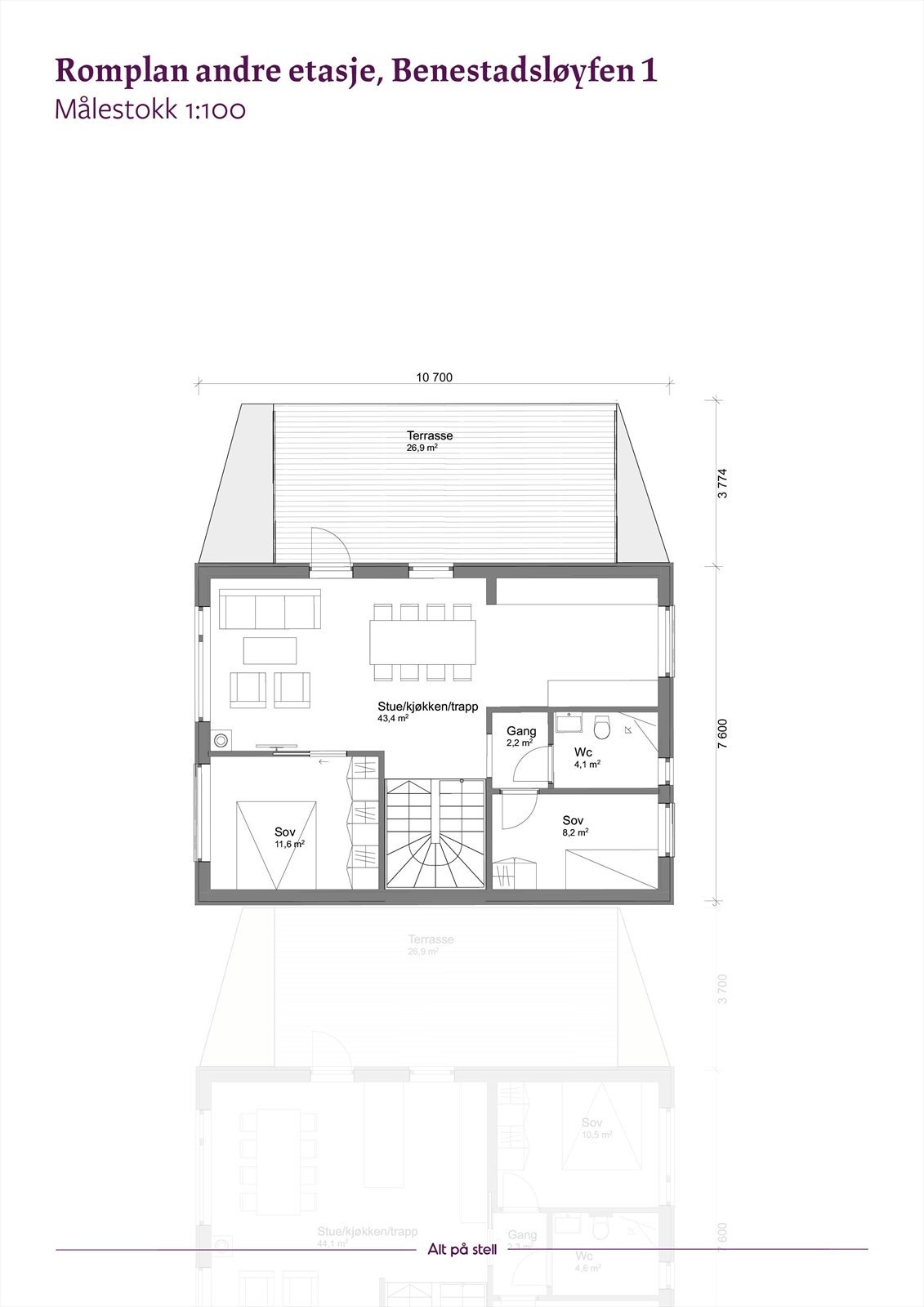 Plantegning 2 etg Galleribilde