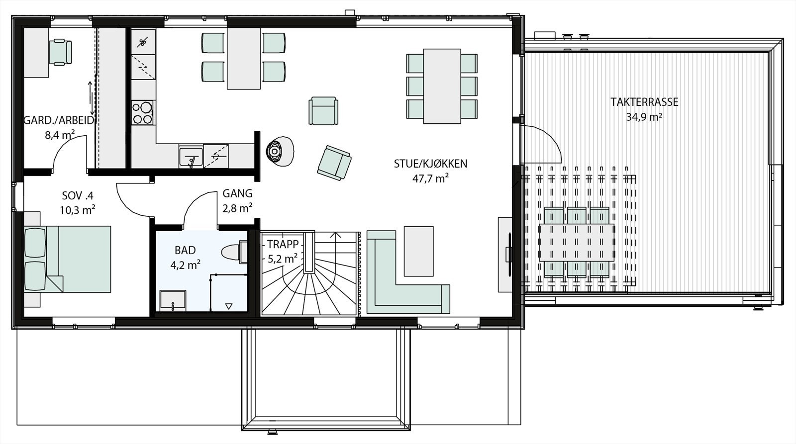 2. etasje hus 3 og 4 Galleribilde