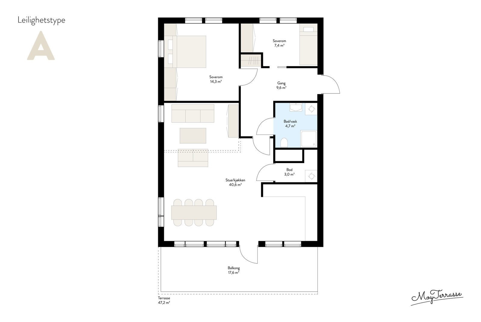 Plantegning T1 2-4 Galleribilde