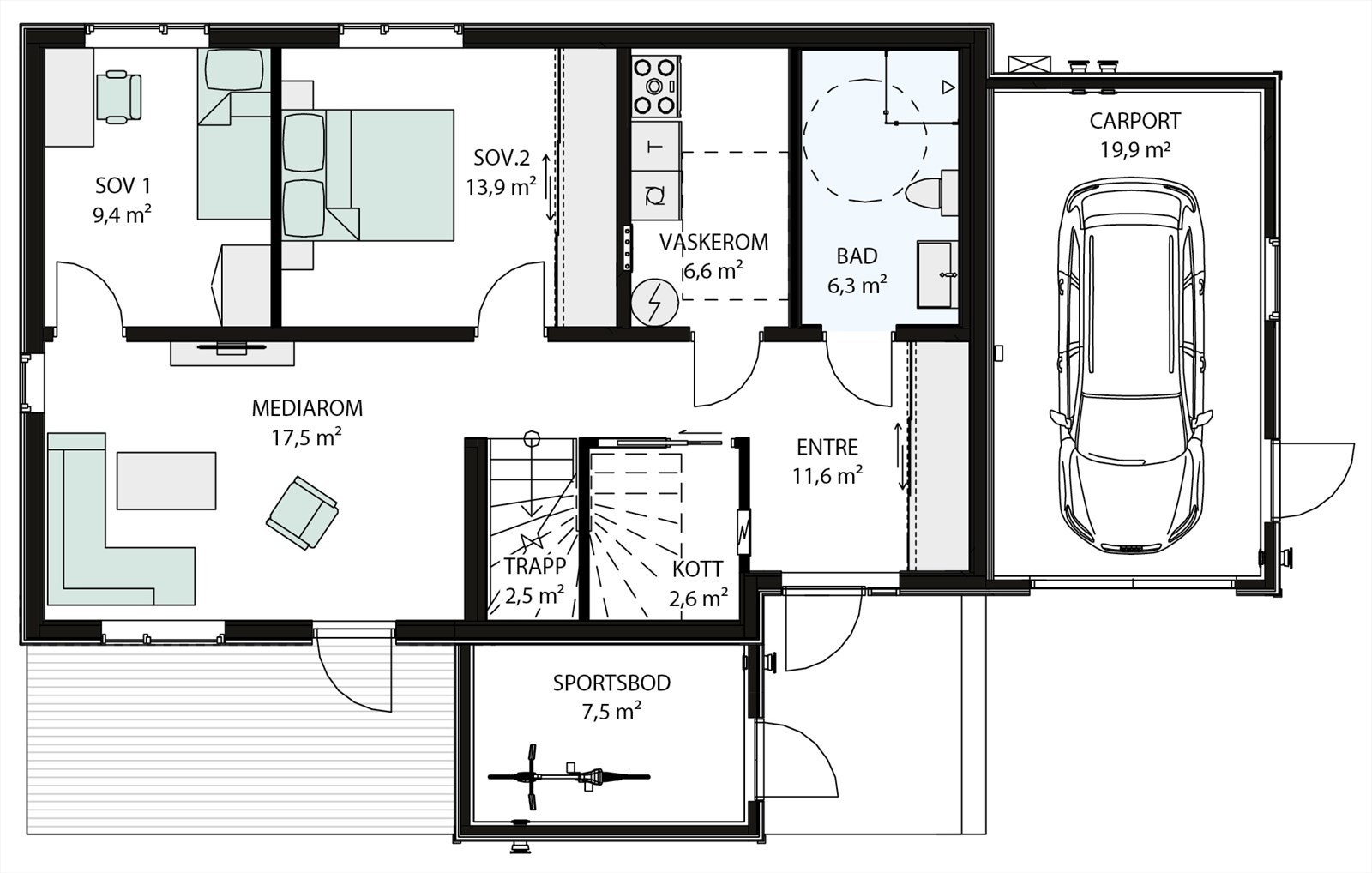 1. etasje hus 2 Galleribilde