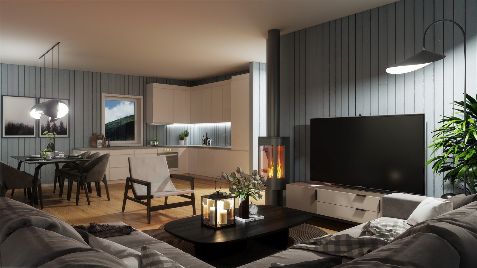 Illustrasjon stue Galleribilde