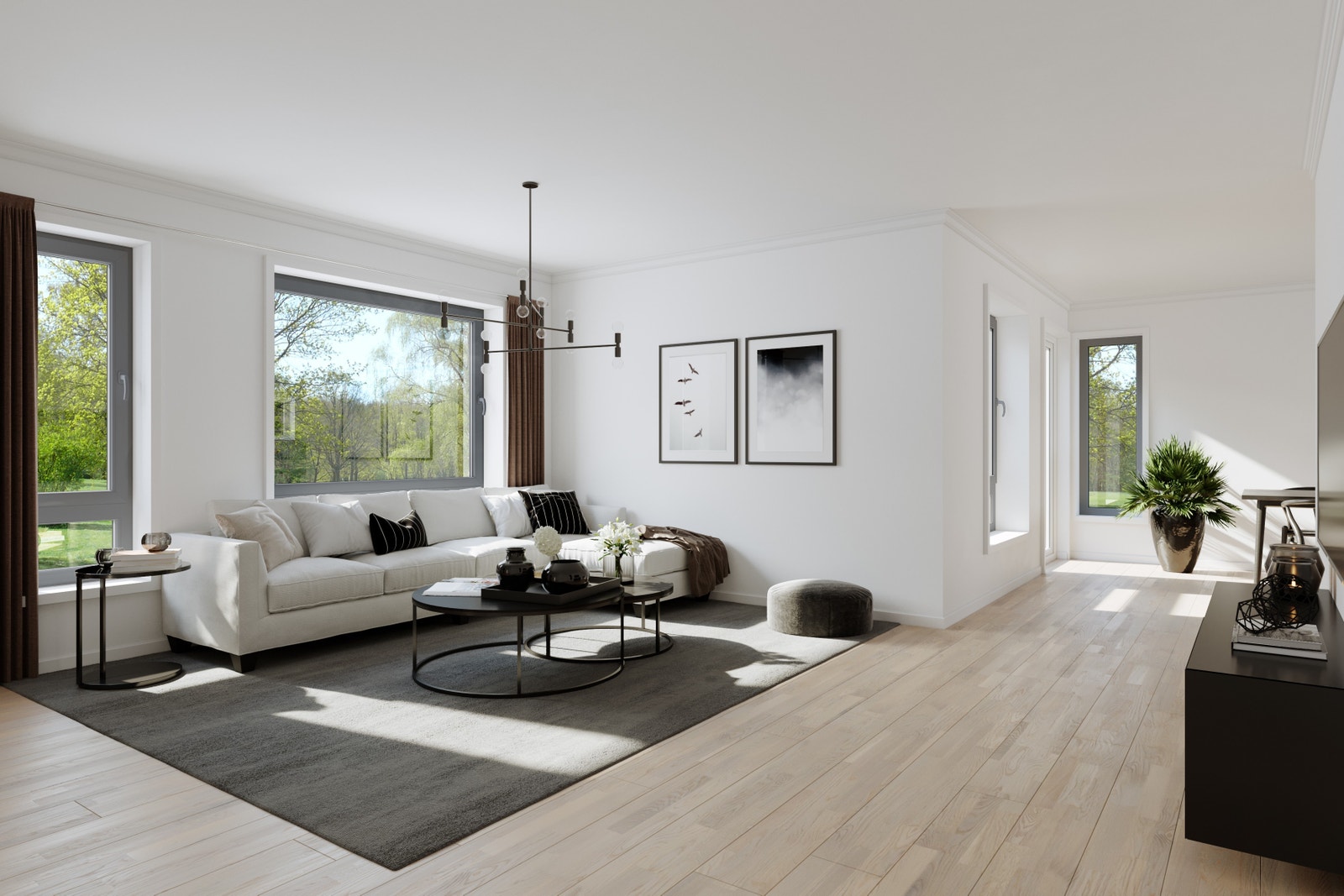 Leilighet på 92 og 138 kvm leilighet (Illustrasjon) Galleribilde