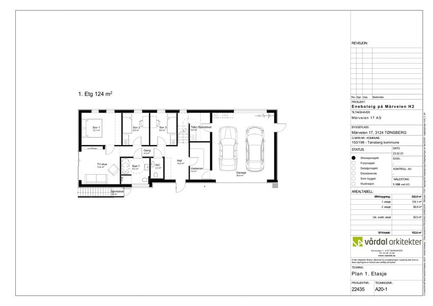 Plantegning - 1. etasje "bolig sør" Galleribilde