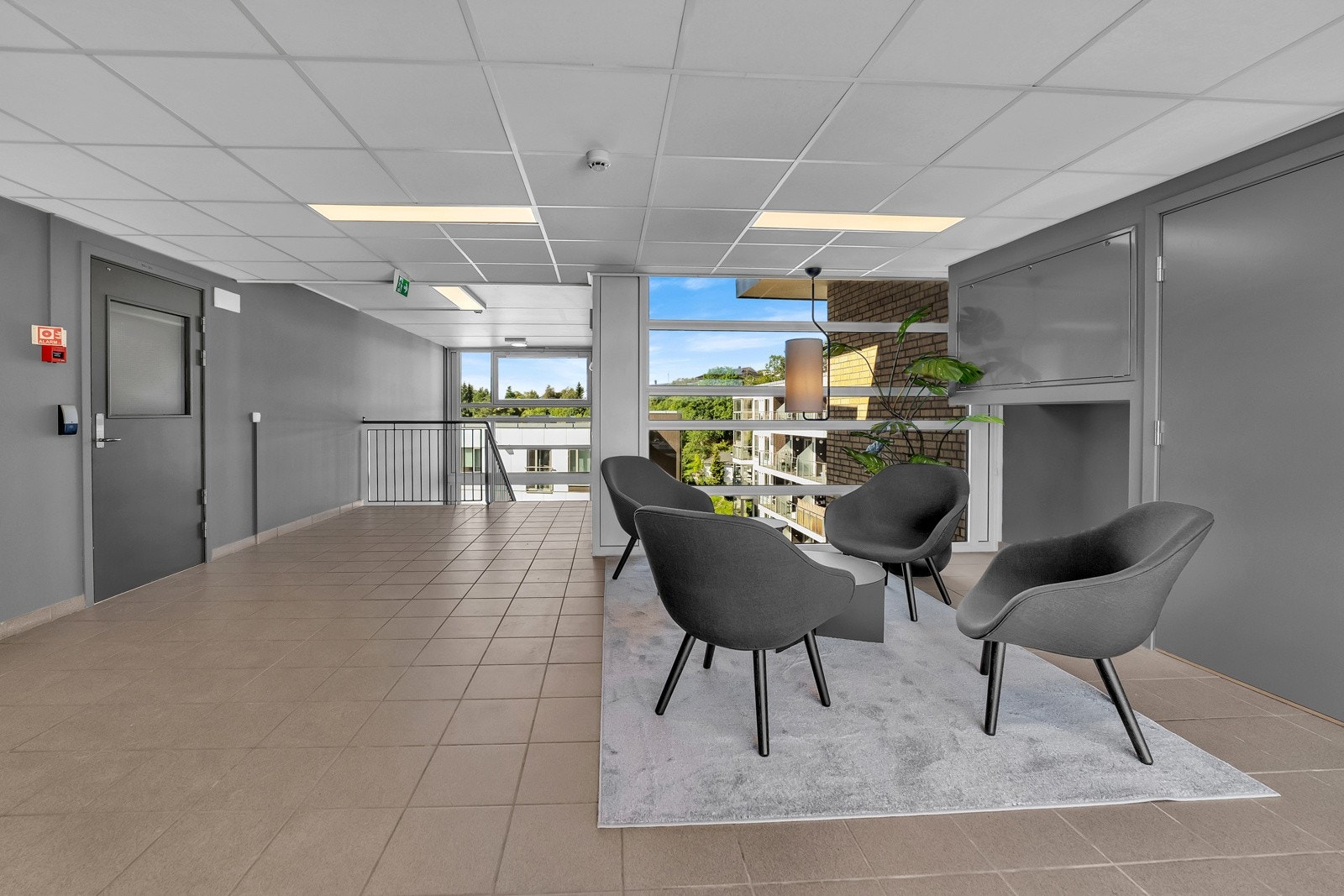 I hver etasje er det hyggelig fellesområde hvor man kan møtes Galleribilde