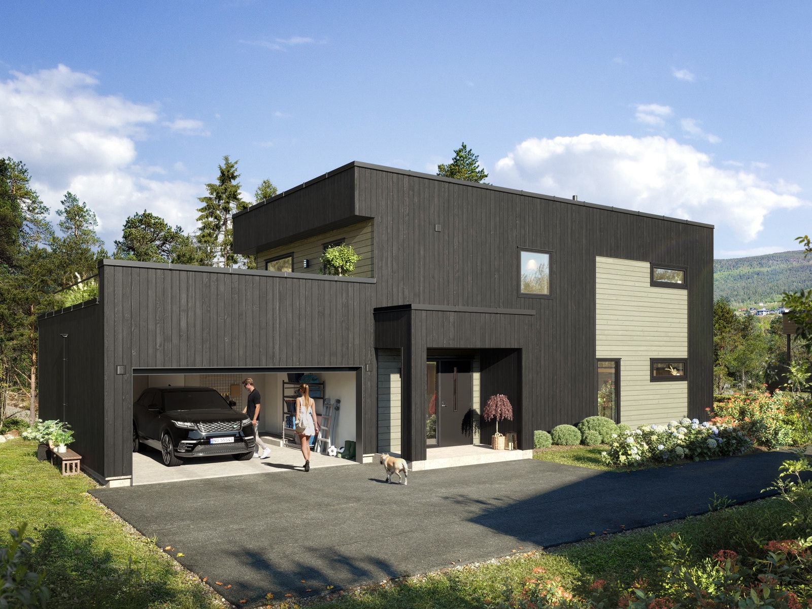 Hus 5 illustrasjon inngangsparti Galleribilde