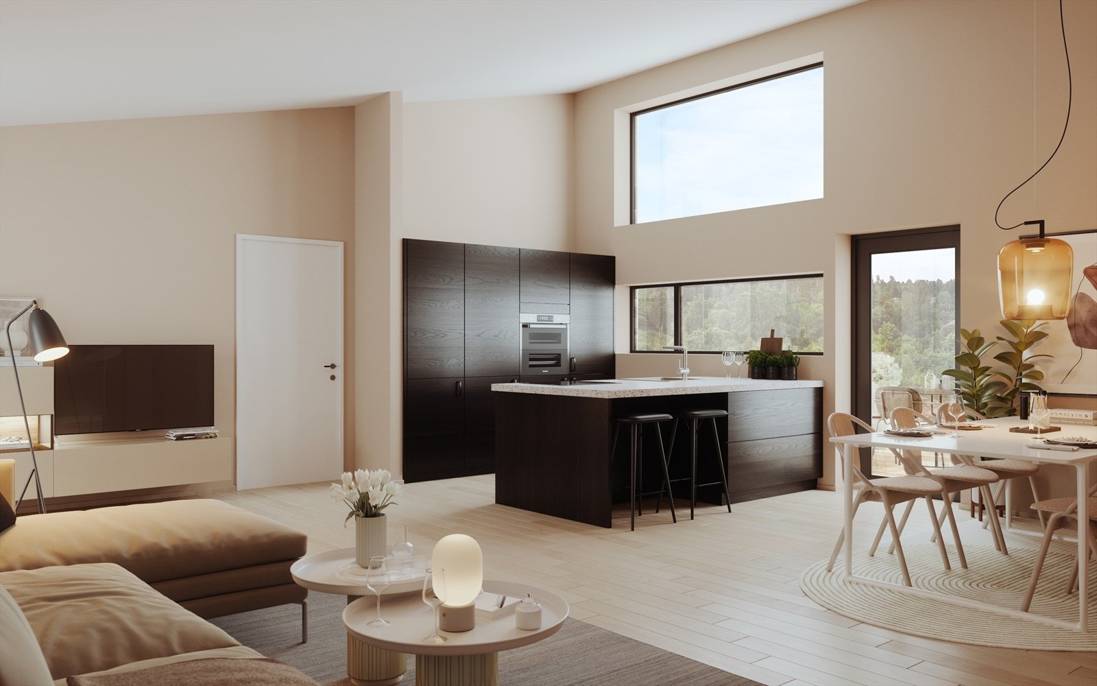 Illustrasjon stue Galleribilde