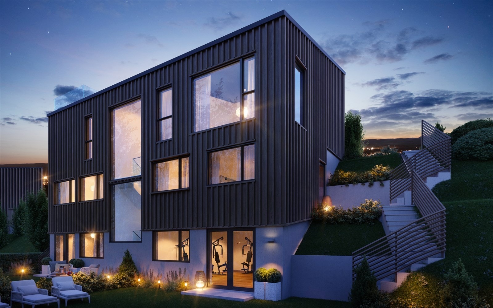 Illustrasjon fasade Galleribilde