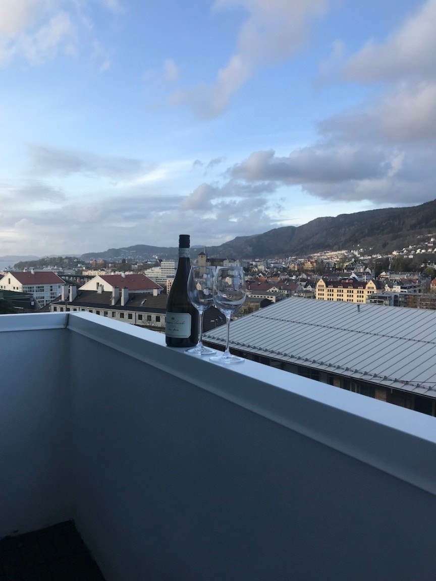 Utsikt fra balkongen Galleribilde