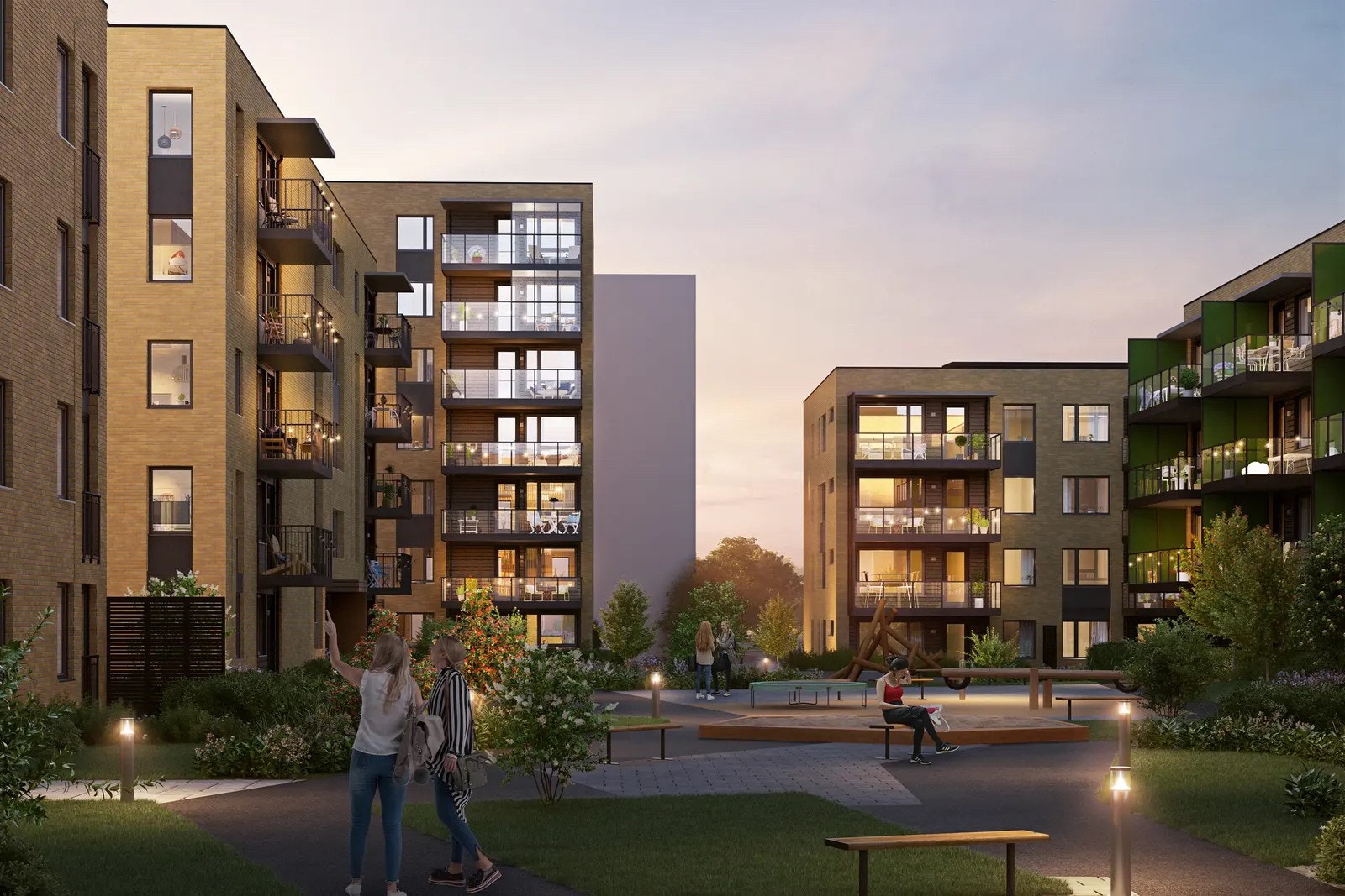 Fin beplantning og barnevennlig Galleribilde