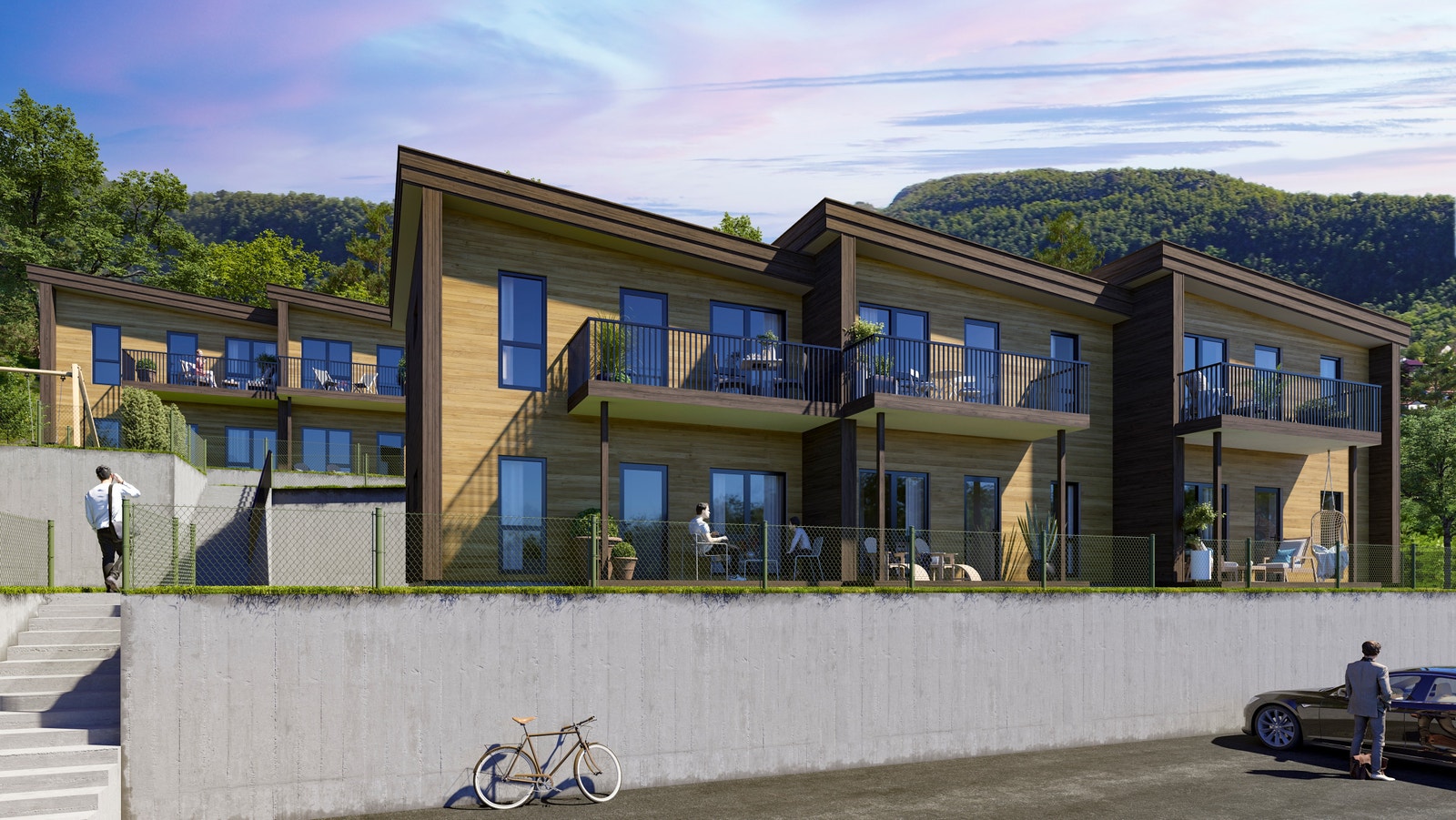 *illustrasjonene av fasader og uteområde er av kunstnerisk karakter og er ment som inspirasjon og samsvarer ikke med ferdig produkt i relasjon til fargevalg, utsikt, beplantning etc. Se leveransebeskrivelse for info. Galleribilde