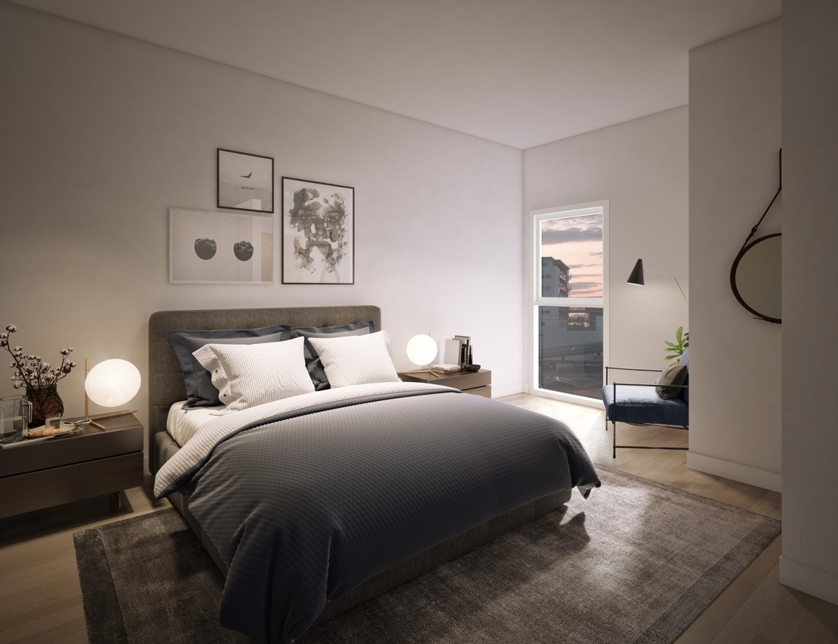 Illustrasjon soverom bolig 3 Galleribilde