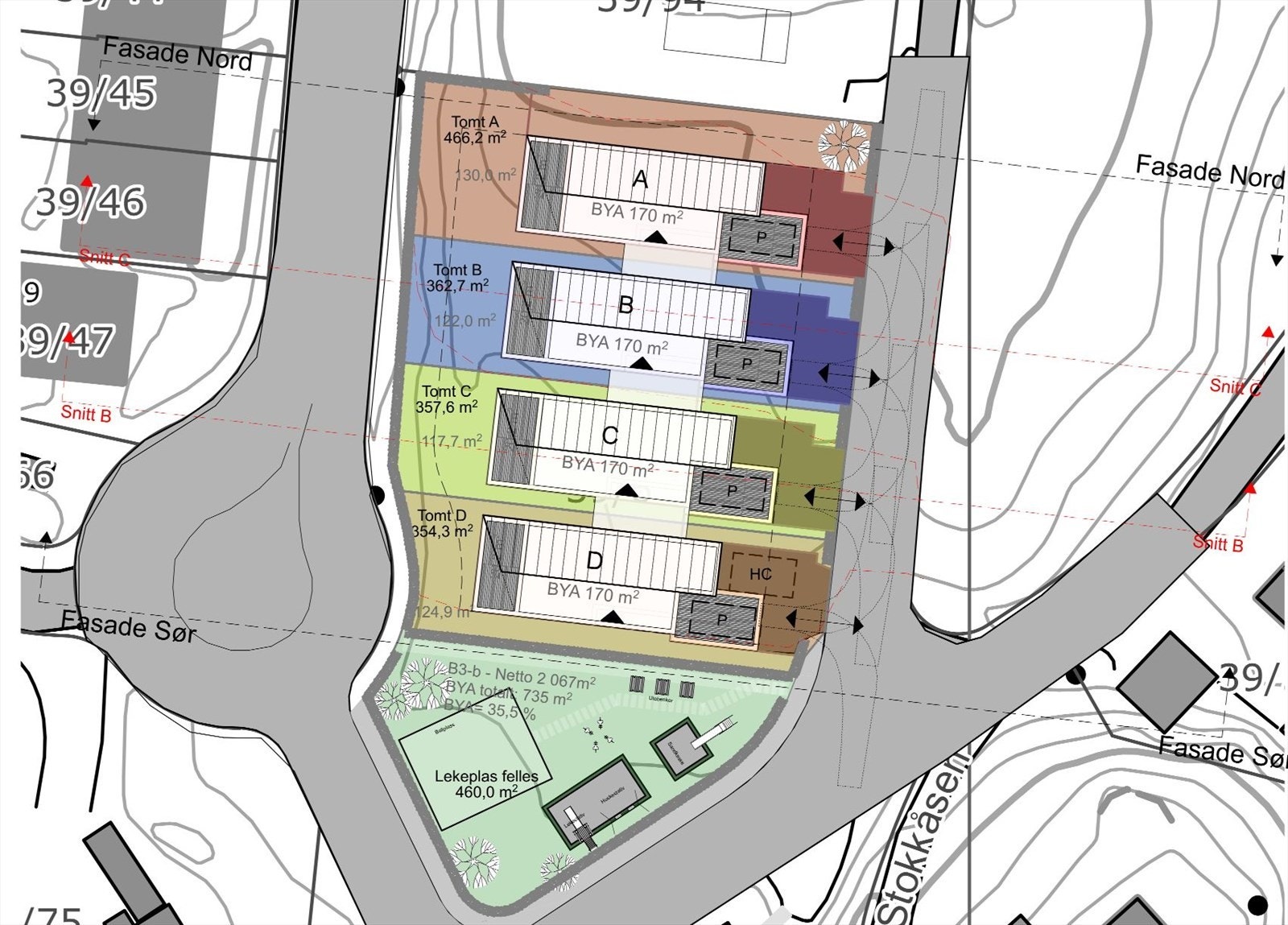 Alle boligene får adskilt tomt og egen hage. Ta kontakt med megler for en gjennomgang av prosjektet Galleribilde