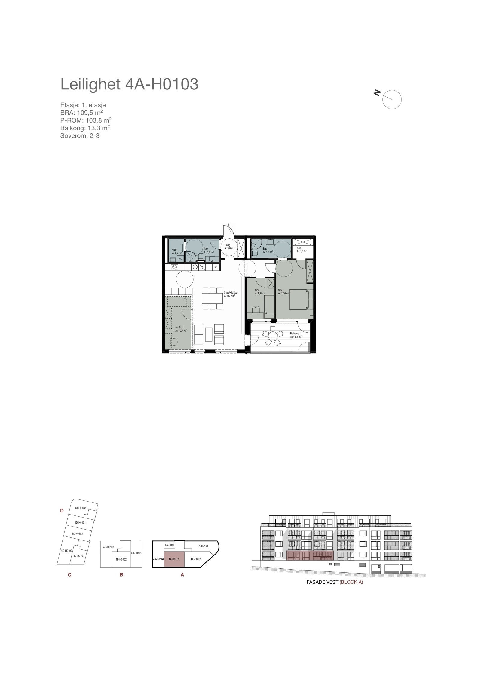 Plantegning - 4A-H0103 Galleribilde