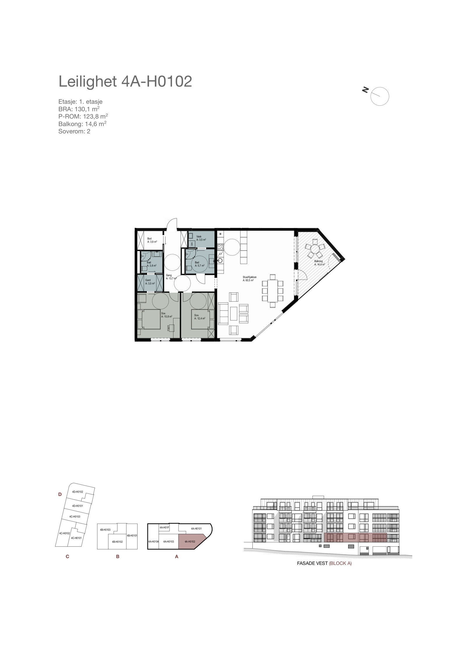 Plantegning - 4A-H0102 Galleribilde