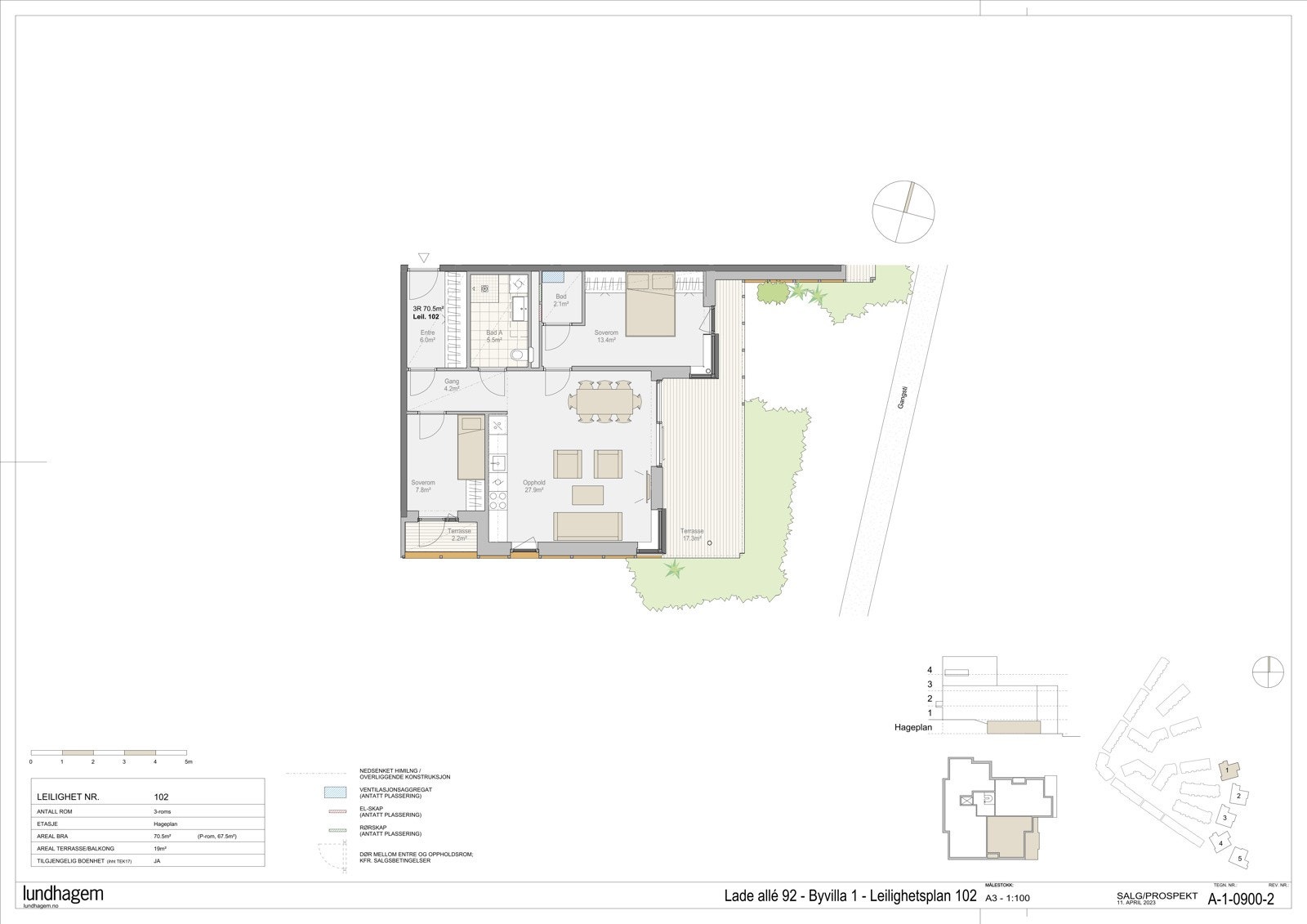 Planskisse L102 Galleribilde