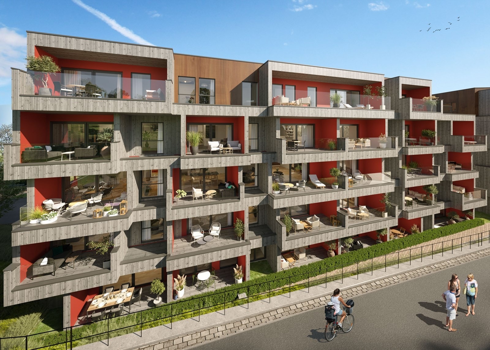 Hele leilighetens hoveddel vender inn mot rolige fellesarealer Galleribilde