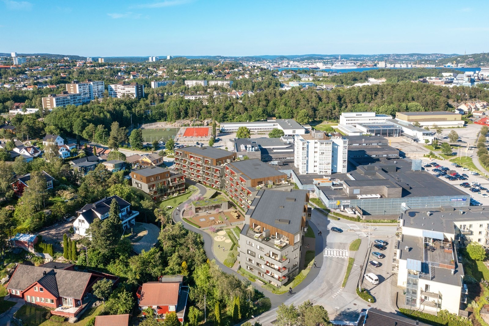 Hus 3 lengst vekk i bildet - vestvendt balkong Galleribilde