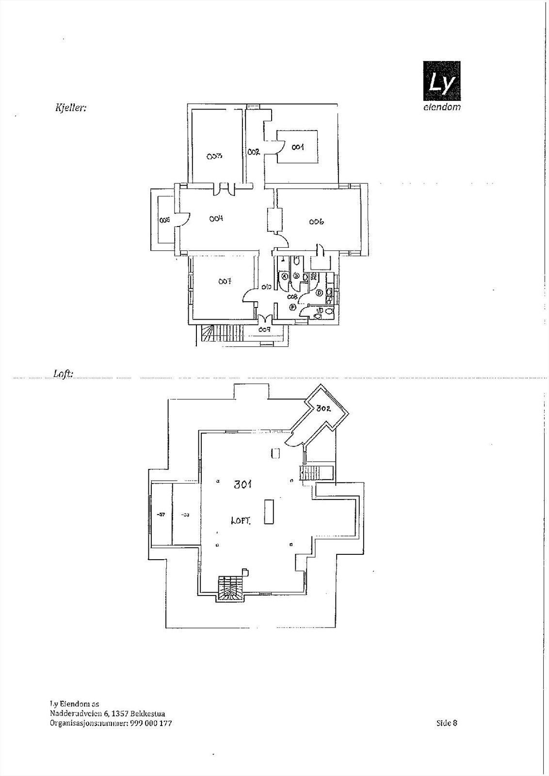 Planskisser. Noe endringer fra skisse Galleribilde