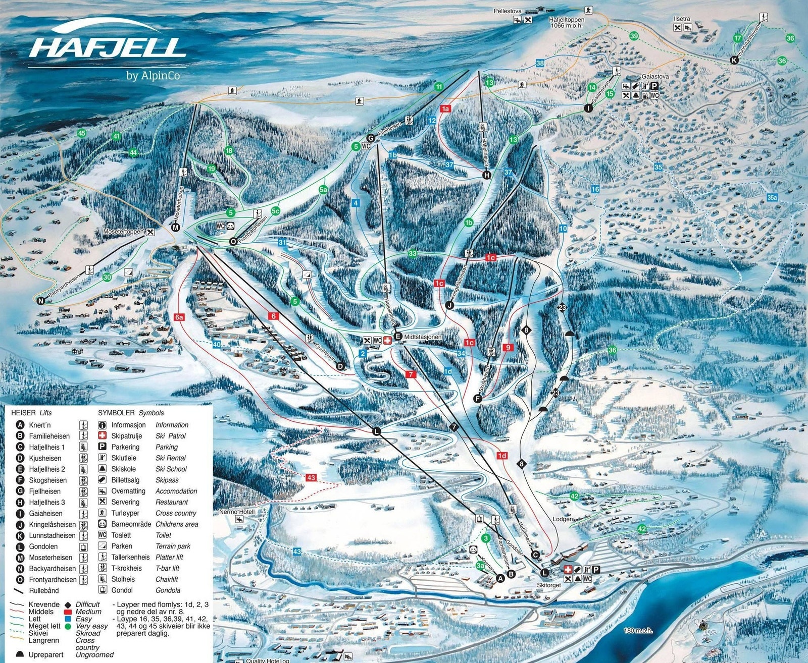 Alpinbakken er ikke langt unna. Galleribilde