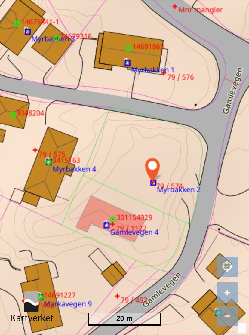 Huset markert i rosa er ikke bygget Galleribilde