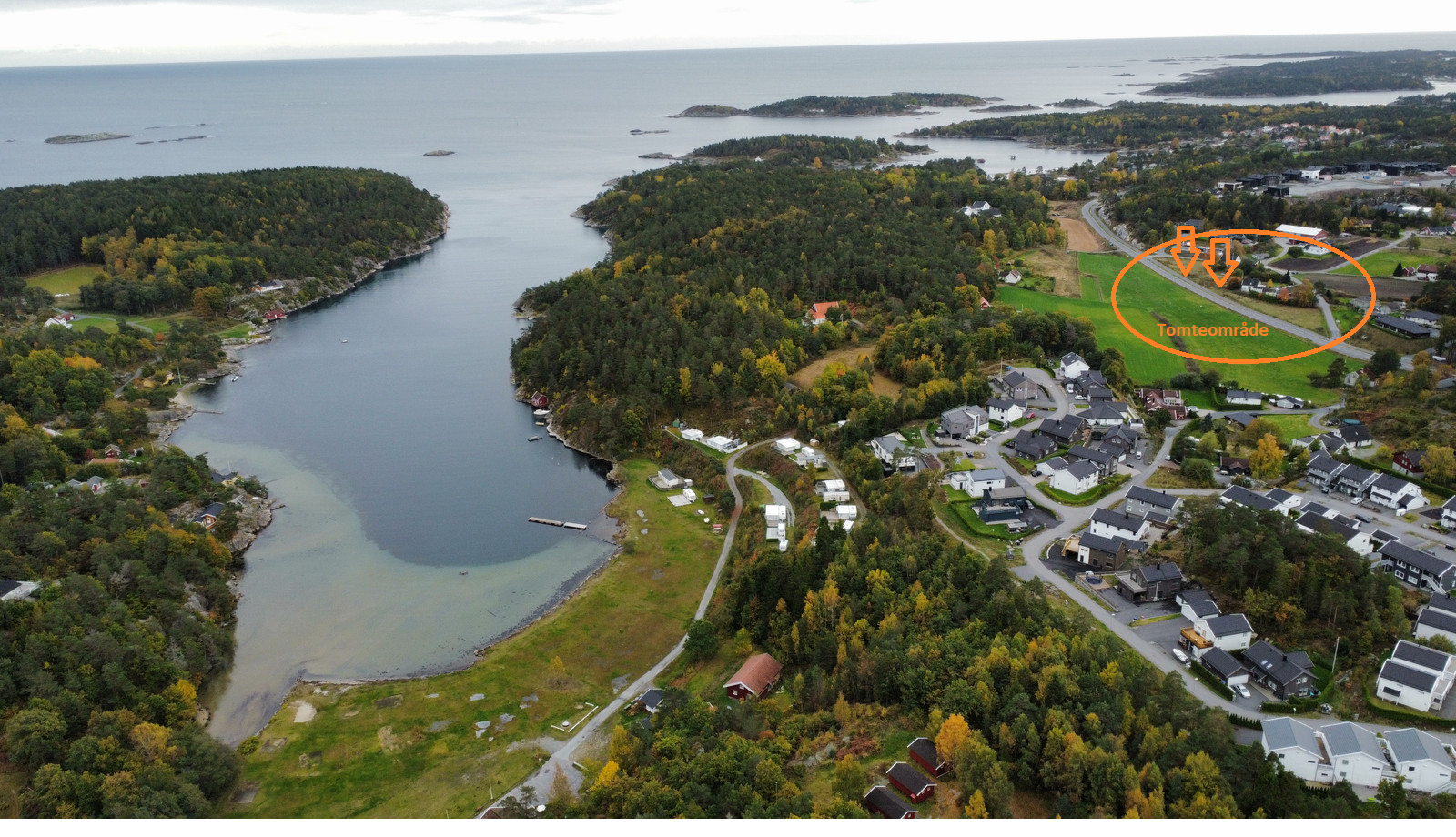 Dronefoto av nærområdet