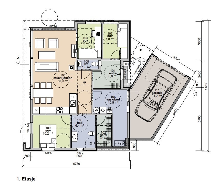 Plantegning Galleribilde