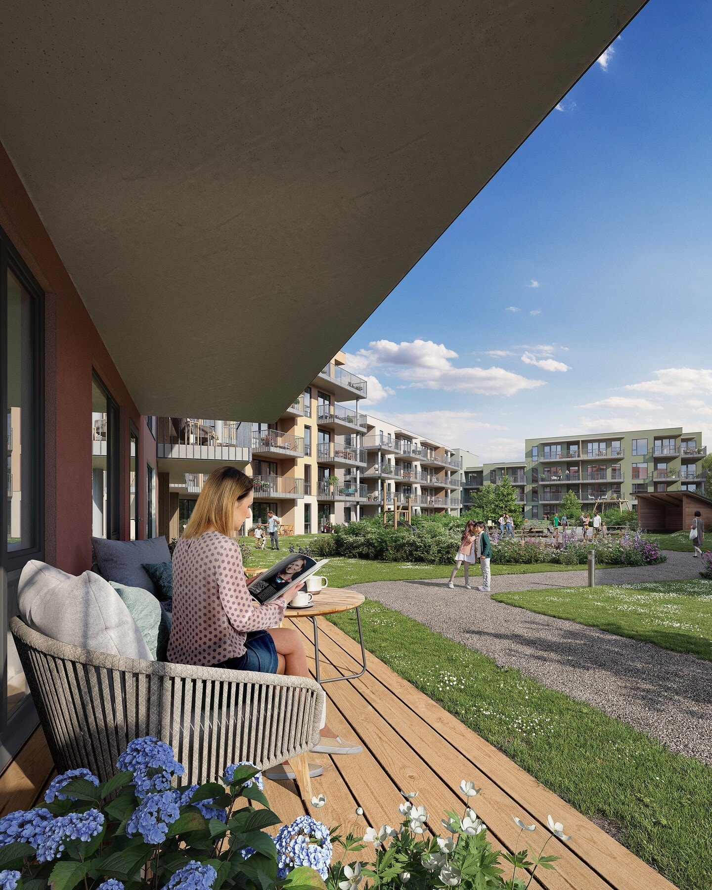 På Hangaren får du den perfekte blandingen av urban livsstil og effektiv hverdag - Med kun 8 minutters gange inn til handelssentrum. Galleribilde