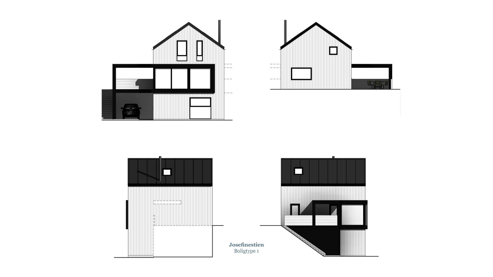 Fasader boligtype 1 Galleribilde