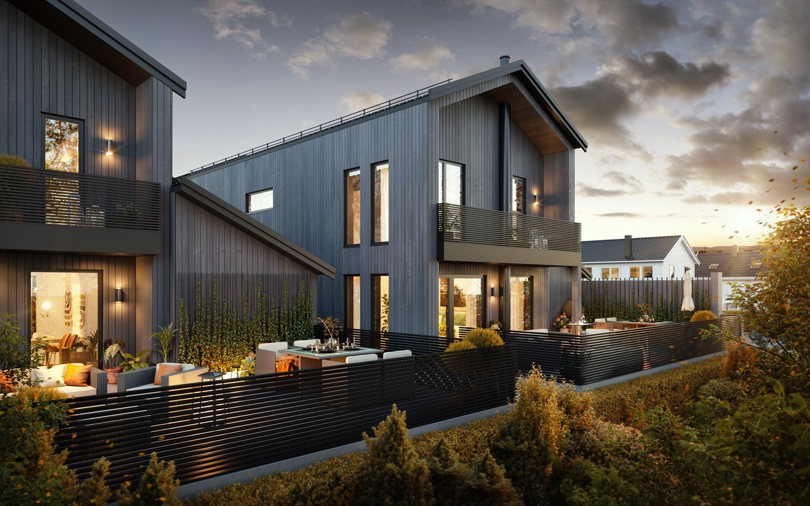 001_Fasade og uteplass mot sørøst.jpg Galleribilde