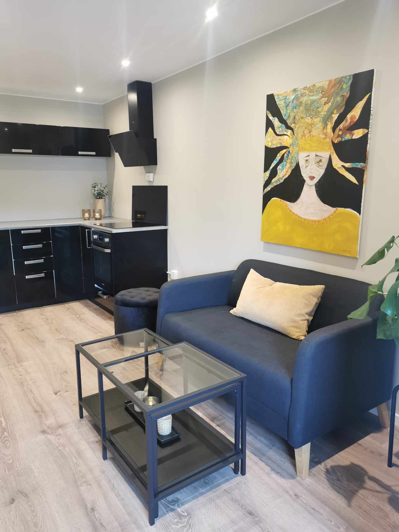 Stue med åpent kjøkken Galleribilde